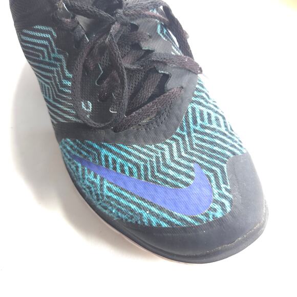 Nike FS Lite Run 3 Athletic Lace Up Shoe Womens Size 8 844670-001 Black Green - Picture 8 of 9